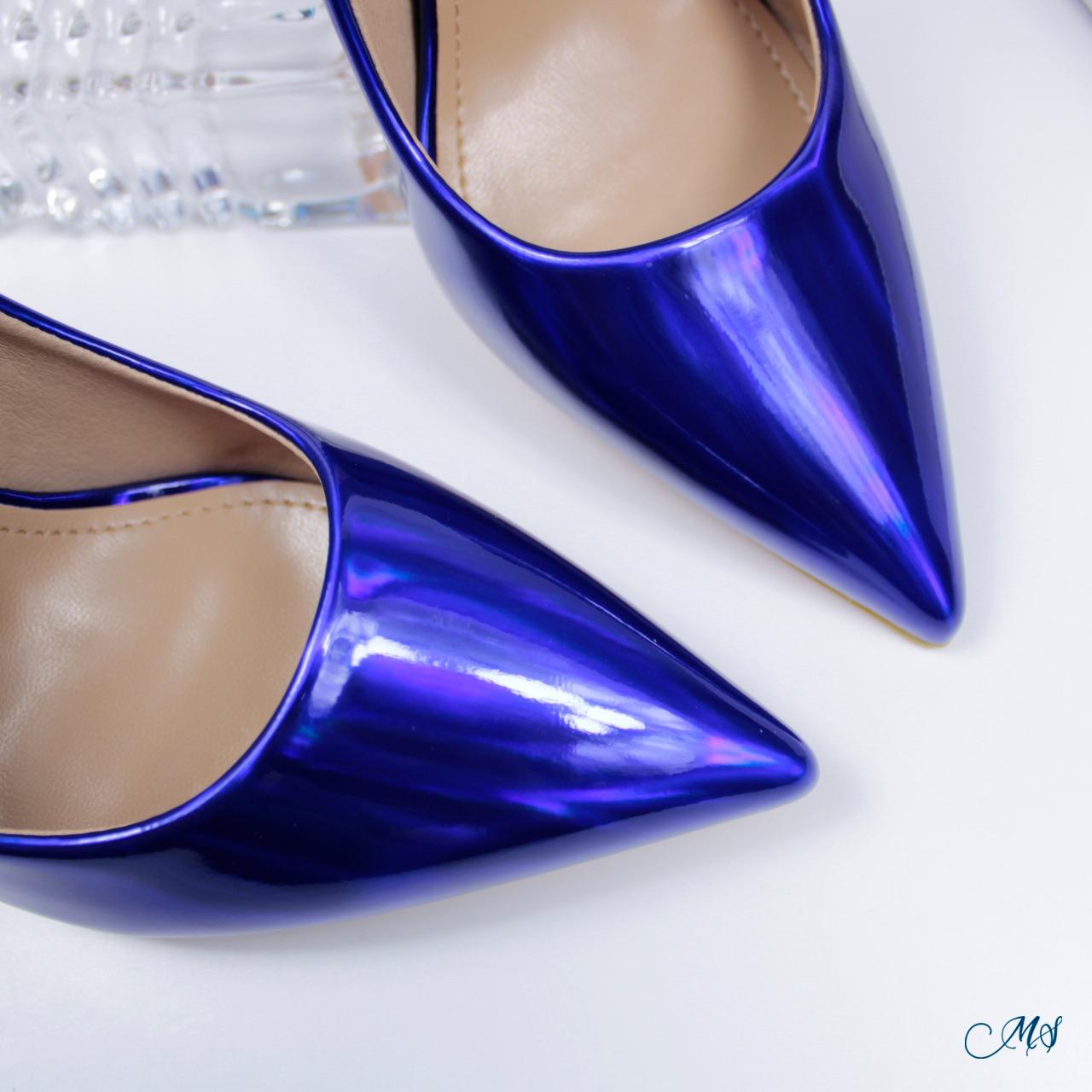 ZAPATOS DE VESTIR MUJER MARGLO SHOES AZUL STILETTOS M19 - 3