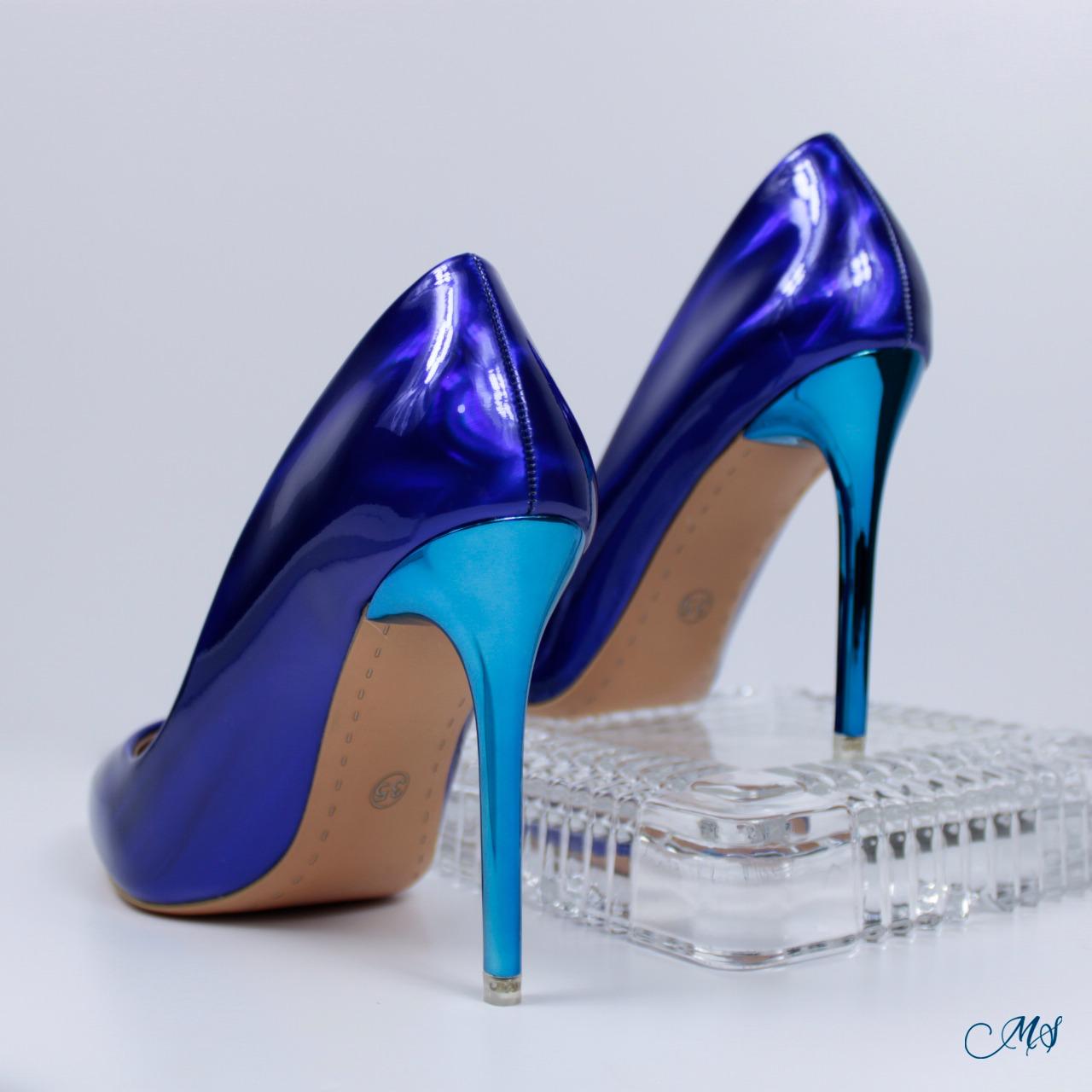 ZAPATOS DE VESTIR MUJER MARGLO SHOES AZUL STILETTOS M19 - 5