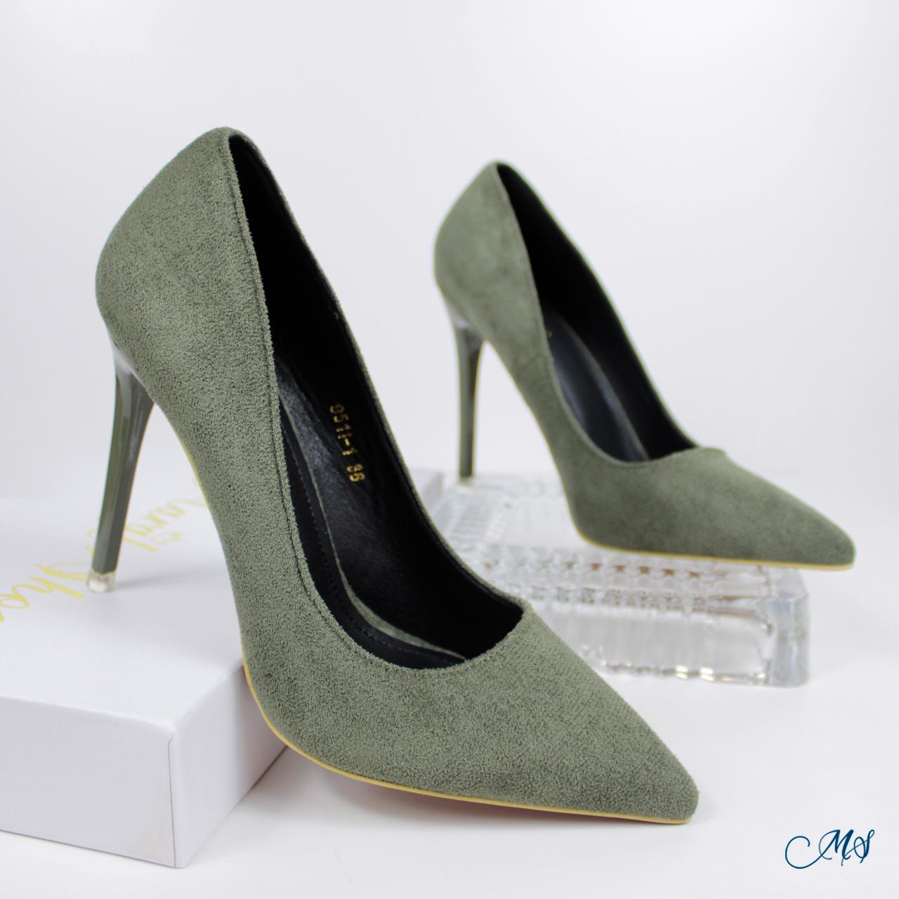 ZAPATOS DE VESTIR MUJER MARGLO SHOES VERDE STILETTOS M24 - 1