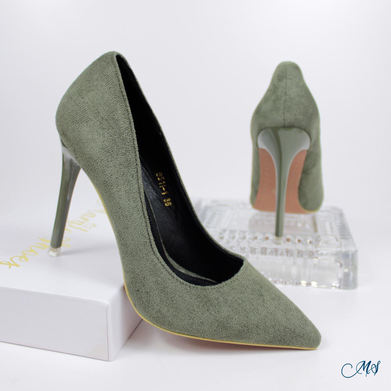 ZAPATOS DE VESTIR MUJER MARGLO SHOES VERDE STILETTOS M24 - 3