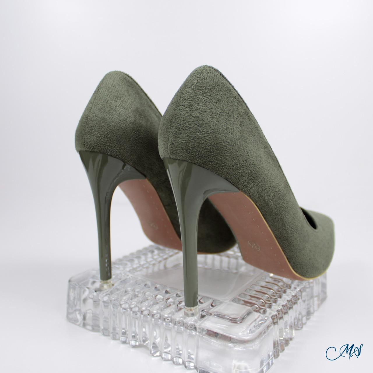 ZAPATOS DE VESTIR MUJER MARGLO SHOES VERDE STILETTOS M24 - 5