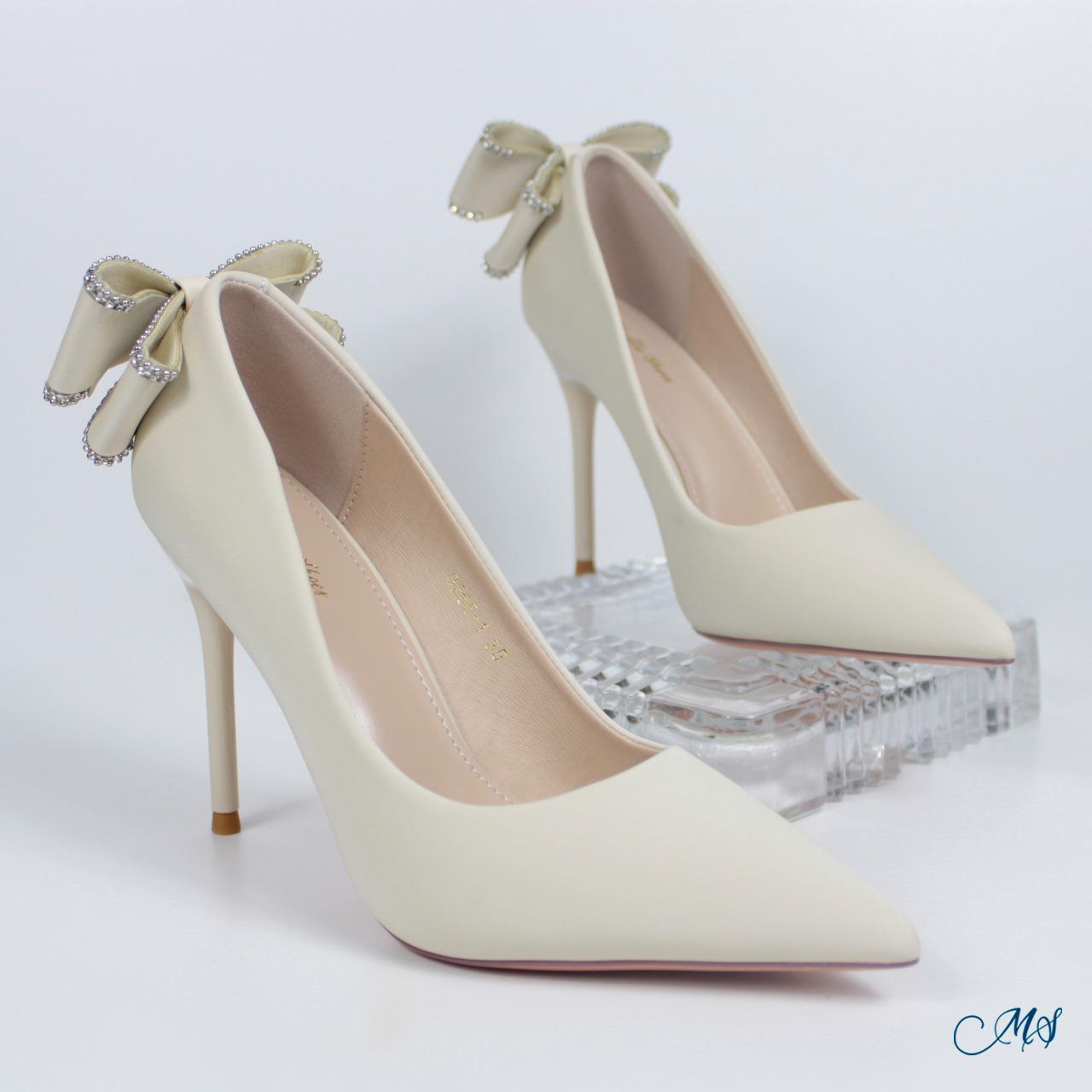 ZAPATOS DE VESTIR MUJER MARGLO SHOES CREMA STILETTOS M30 - 1