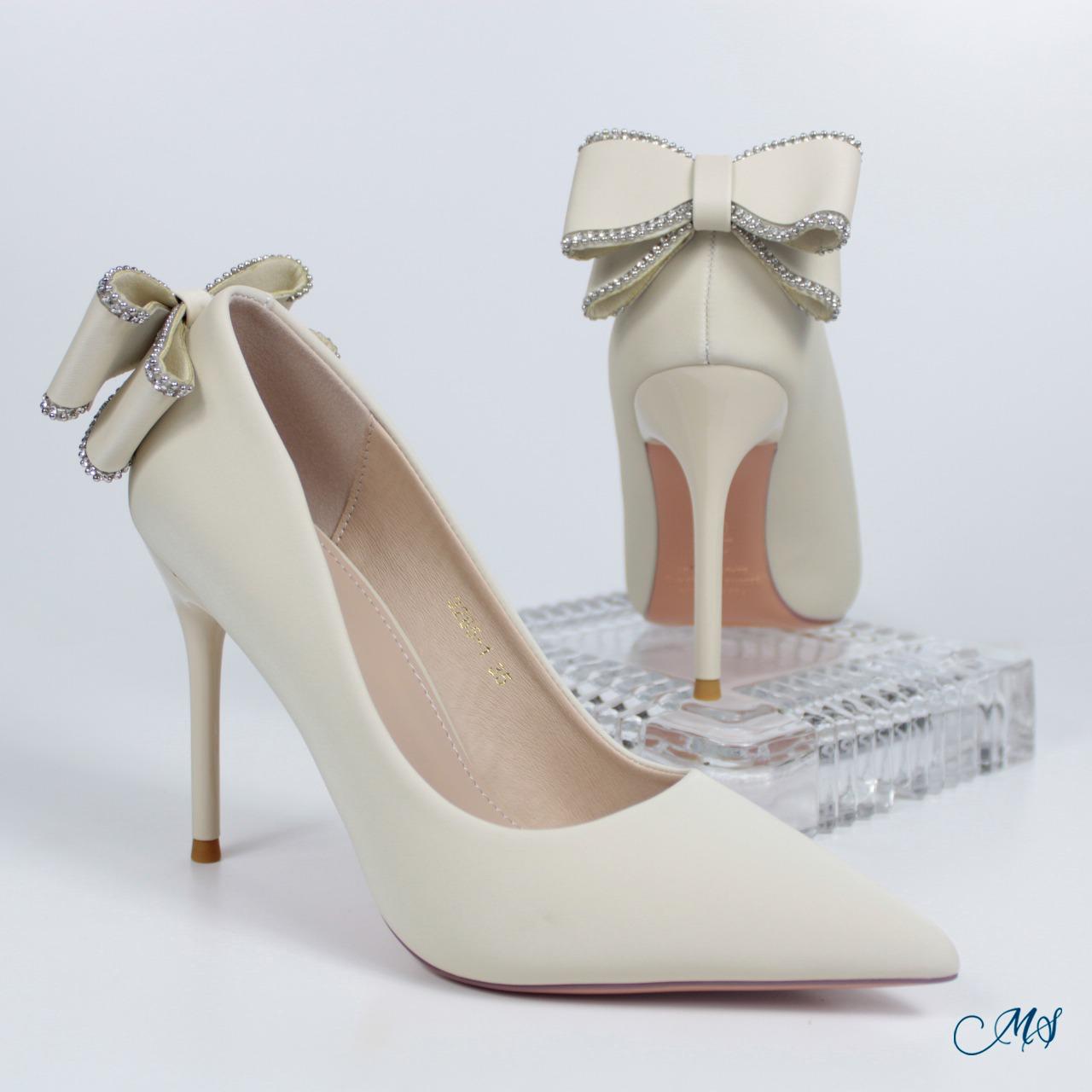 ZAPATOS DE VESTIR MUJER MARGLO SHOES CREMA STILETTOS M30 - 3
