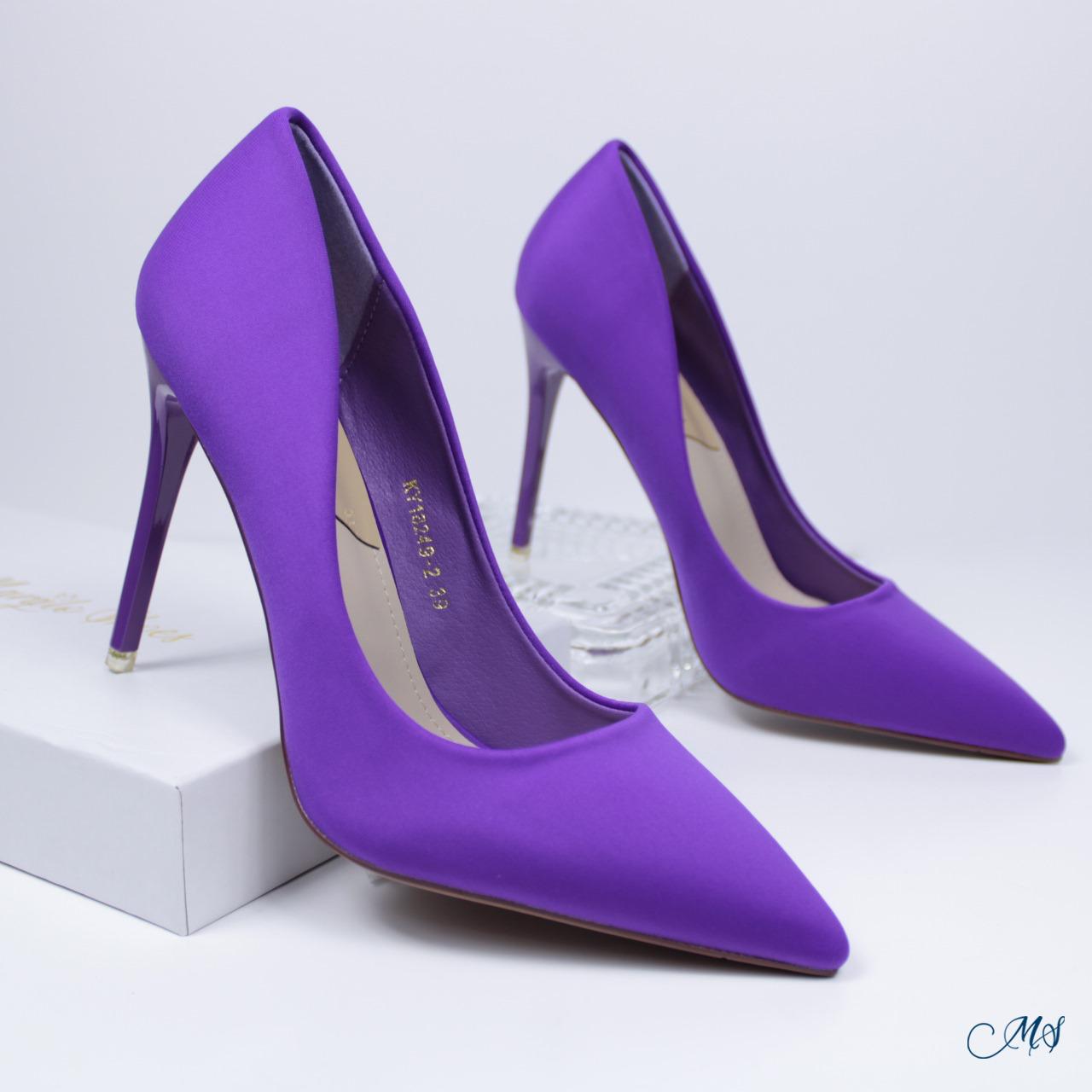 ZAPATOS DE VESTIR MUJER MARGLO SHOES MORADO STILETTOS M33 - 1