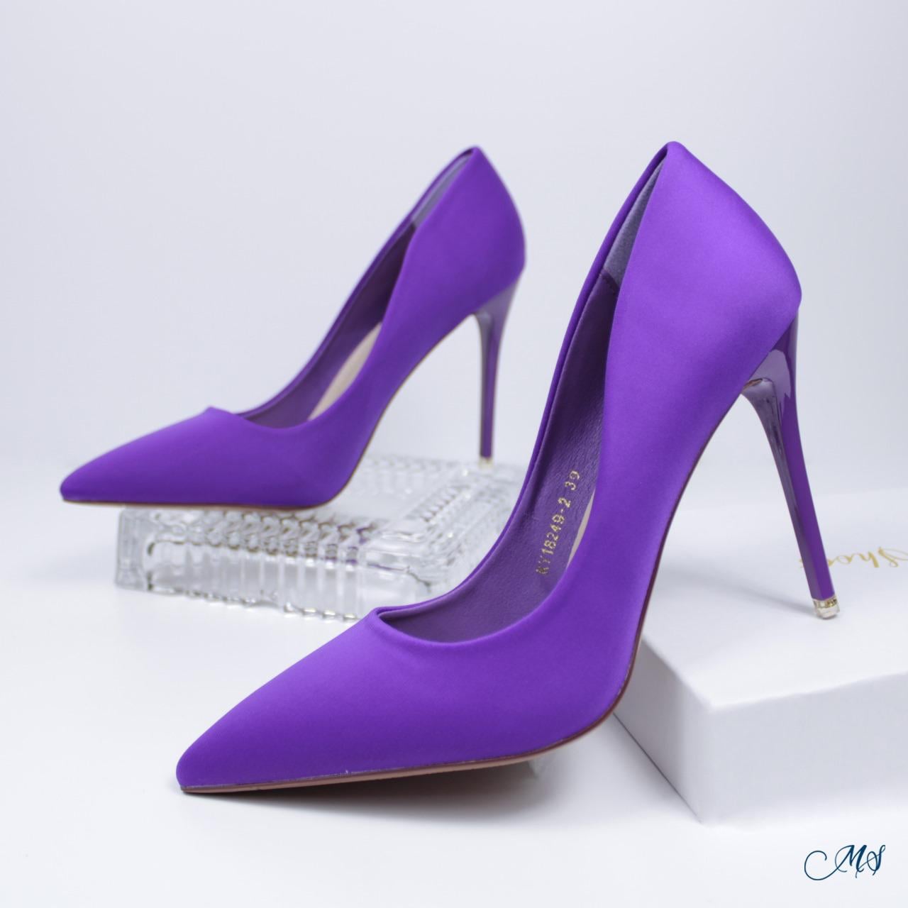 ZAPATOS DE VESTIR MUJER MARGLO SHOES MORADO STILETTOS M33 - 3