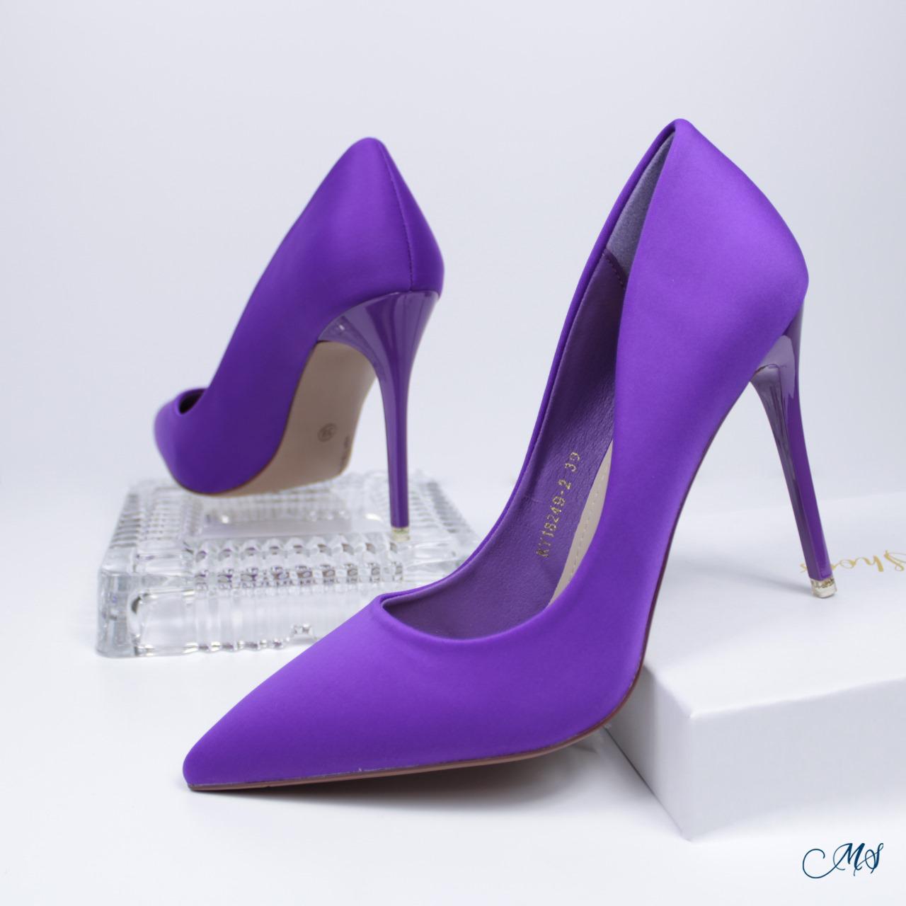 ZAPATOS DE VESTIR MUJER MARGLO SHOES MORADO STILETTOS M33 - 4