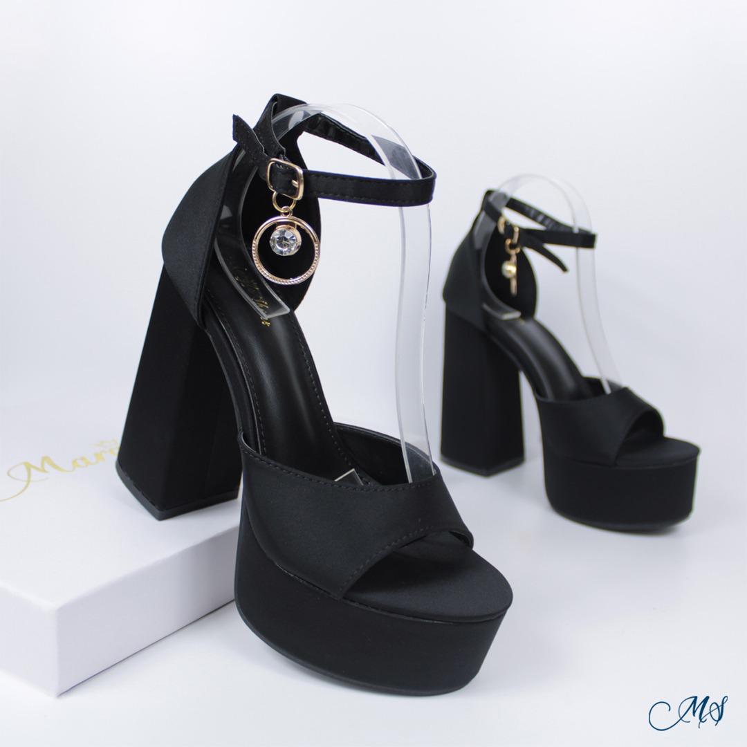 SANDALIAS MUJER MARGLO SHOES NEGRAS ALTAS M41 - 1