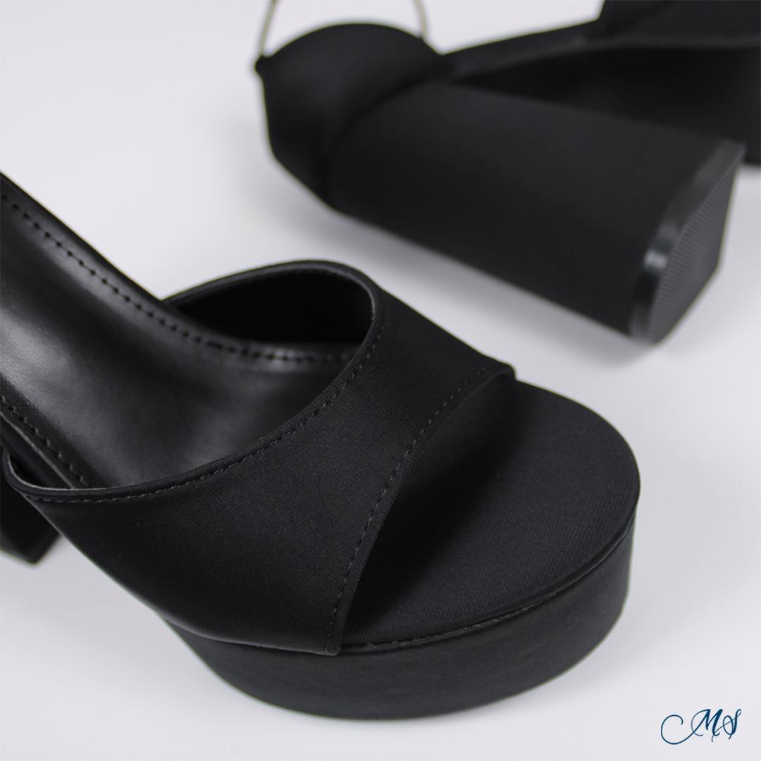 SANDALIAS MUJER MARGLO SHOES NEGRAS ALTAS M41 - 3