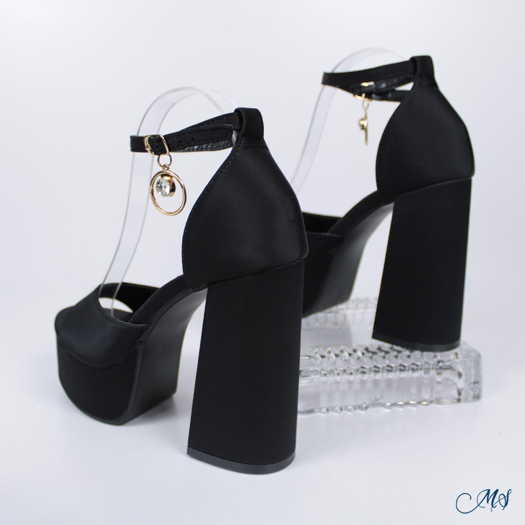 SANDALIAS MUJER MARGLO SHOES NEGRAS ALTAS M41 - 4