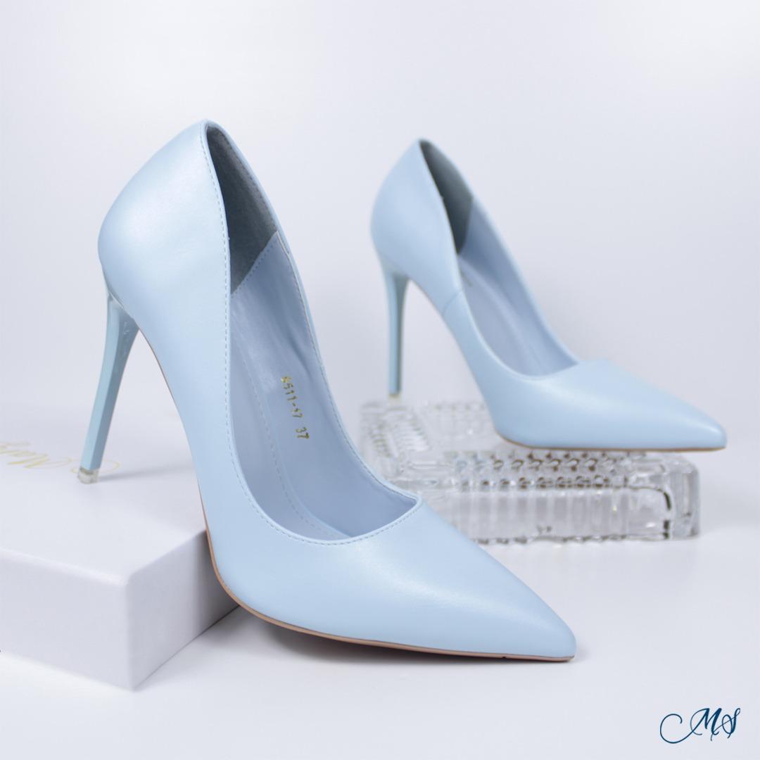 ZAPATOS DE VESTIR MUJER MARGLO SHOES CELESTES STILETTOS M9 - 1