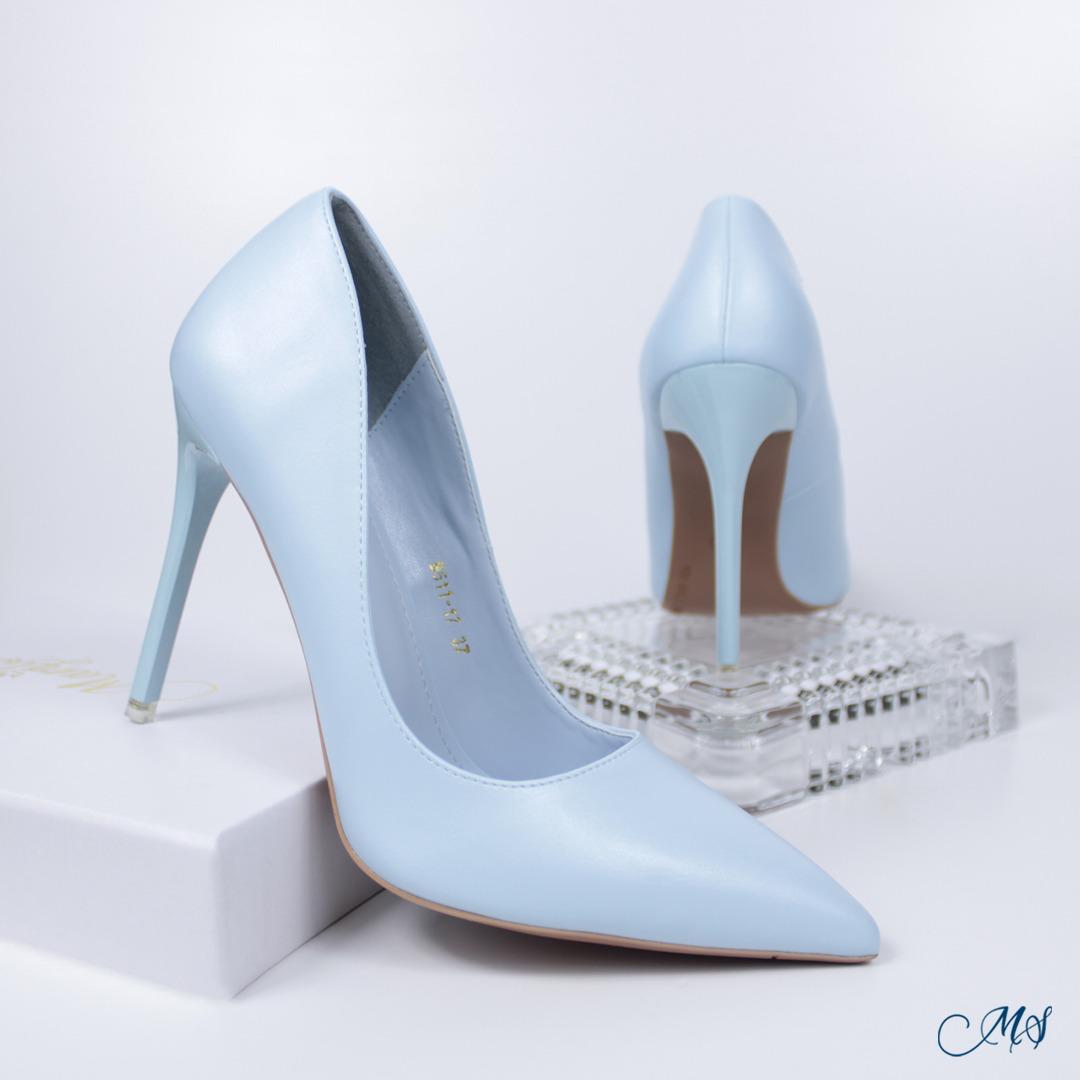 ZAPATOS DE VESTIR MUJER MARGLO SHOES CELESTES STILETTOS M9 - 4