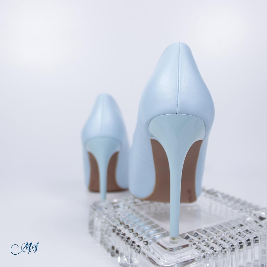 ZAPATOS DE VESTIR MUJER MARGLO SHOES CELESTES STILETTOS M9 - 5