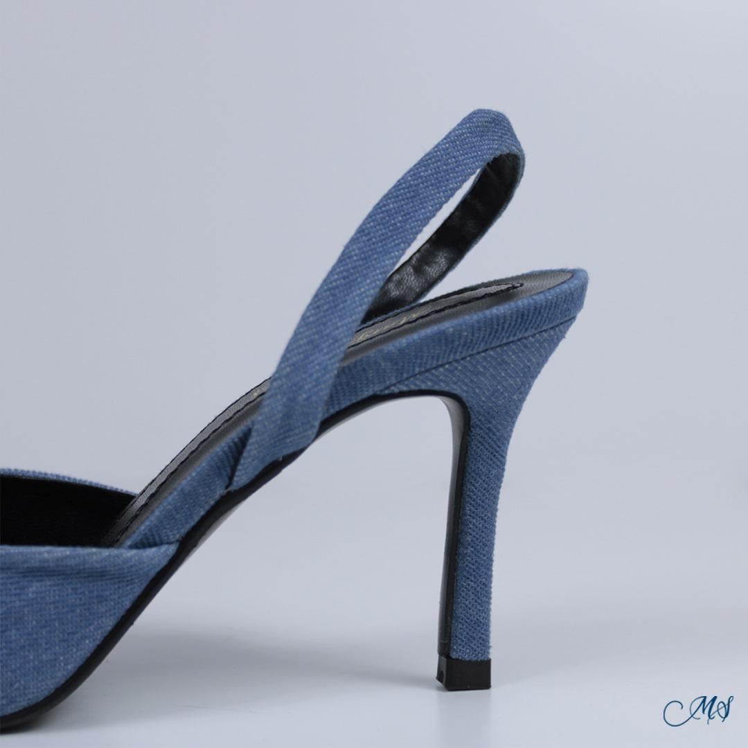 ZAPATOS DE VESTIR MUJER MARGLO SHOES DENIM STILETTOS M52 - 4