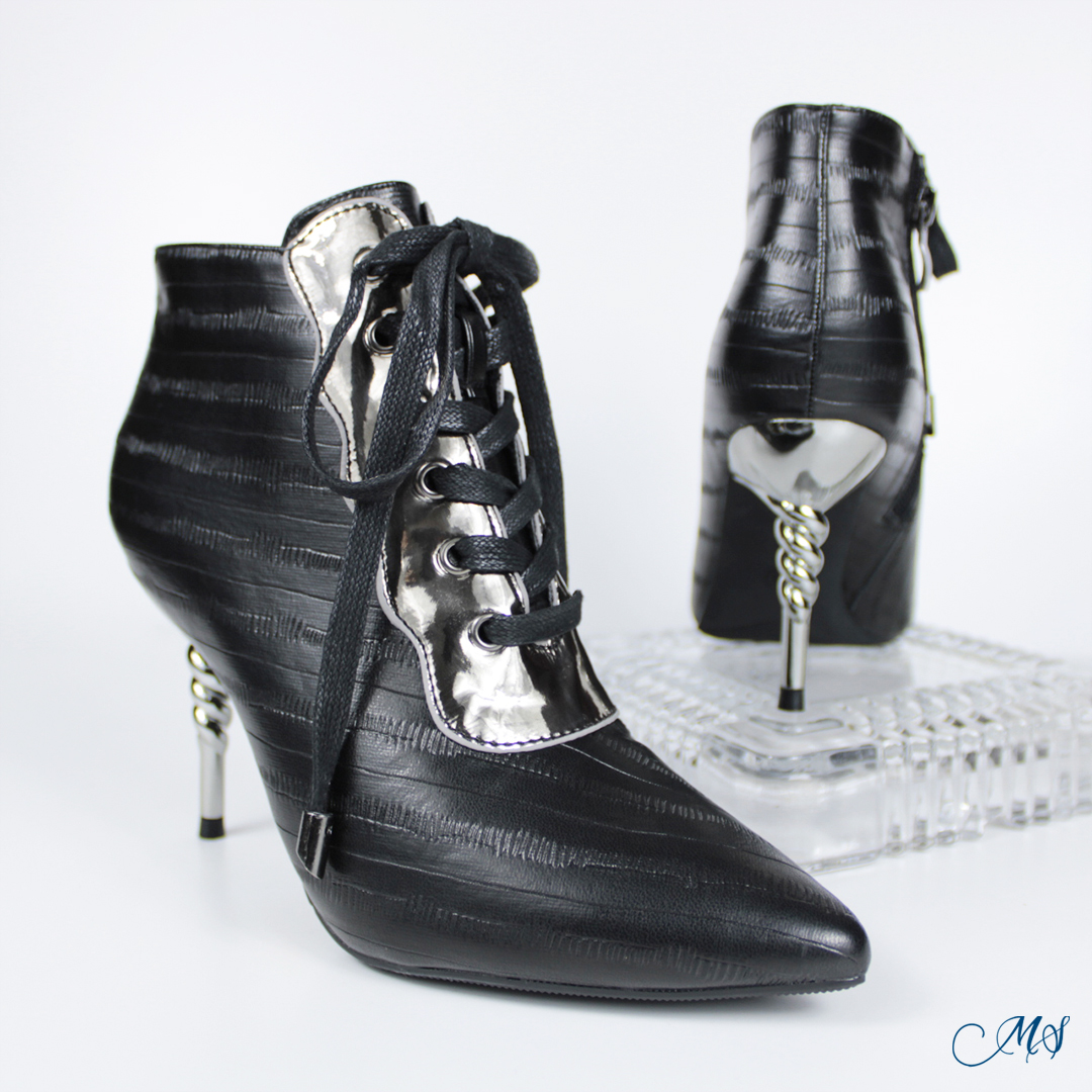 BOTINES CORTAS MUJER NEGRO M68 - 1