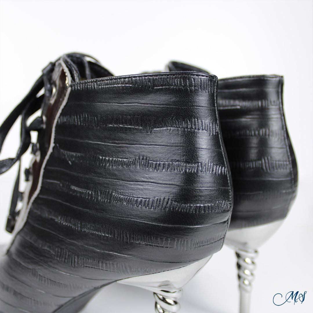 BOTINES CORTAS MUJER NEGRO M68 - 4