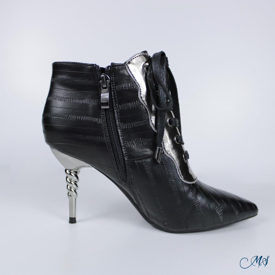 BOTINES CORTAS MUJER NEGRO M68 - 5