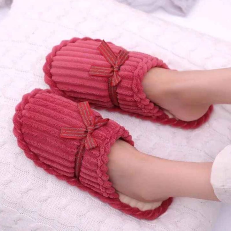 PANTUFLAS MUJER ALGODÓN CORDUROY BRILLO - 1