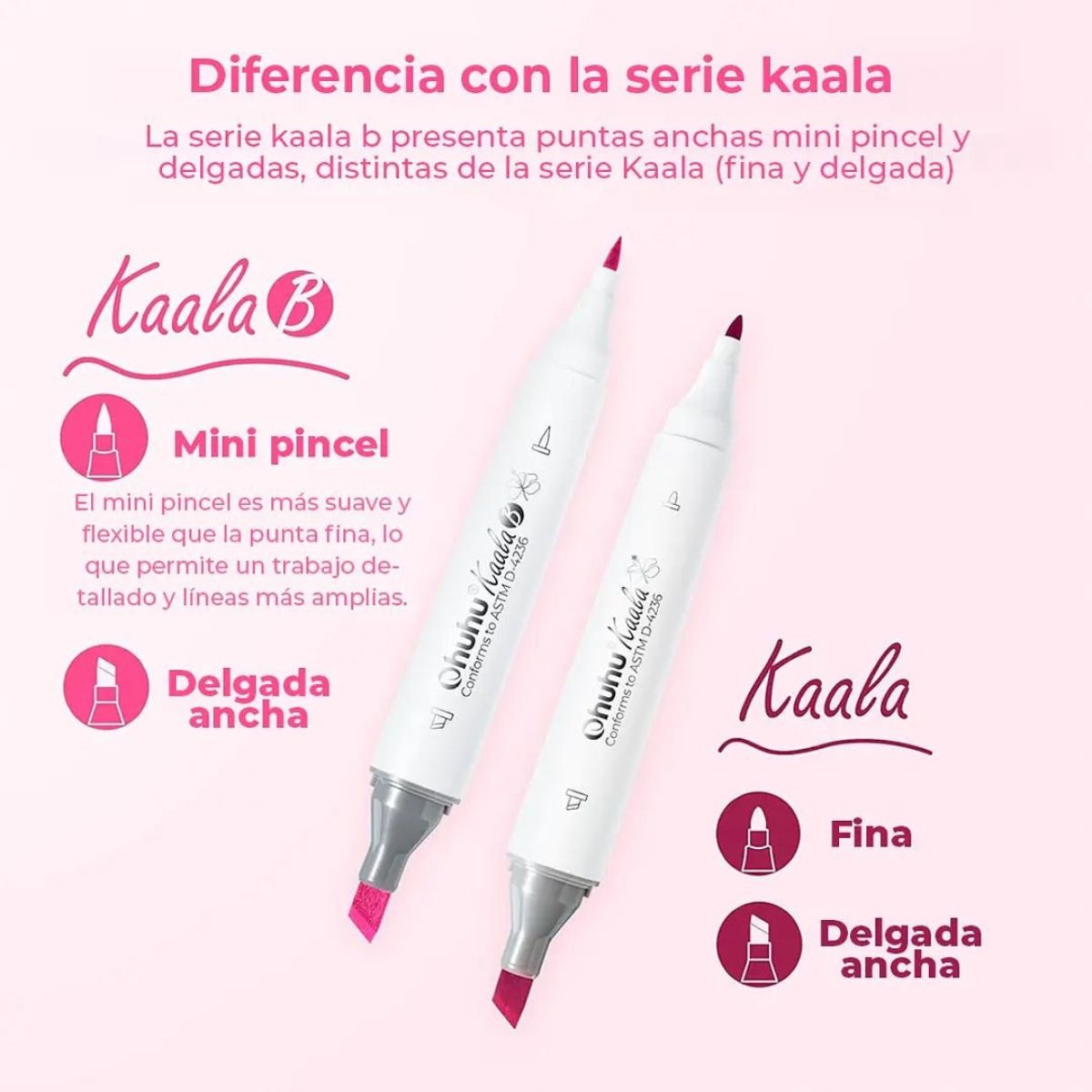 OHUHU KAALA B:60MARCADORES (PUNTA DELGADA-ANCHA Y MINIBRUSH) - 6