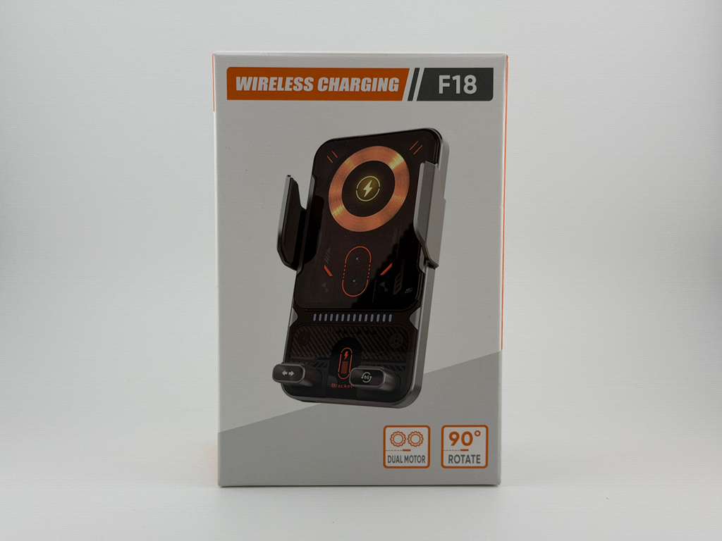 CARGADOR INALÁMBRICO PARA AUTO F18 25W SOPORTE GIRATORIO 90° MAGNÉTICO - 1