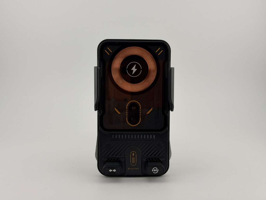 CARGADOR INALÁMBRICO PARA AUTO F18 25W SOPORTE GIRATORIO 90° MAGNÉTICO - 2