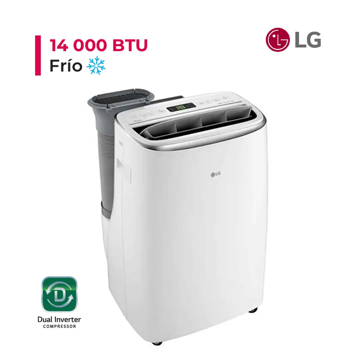AIRE ACONDICIONADO PORTÁTIL LG 14,000 BTU INVERTER FRÍO SOLO - 1