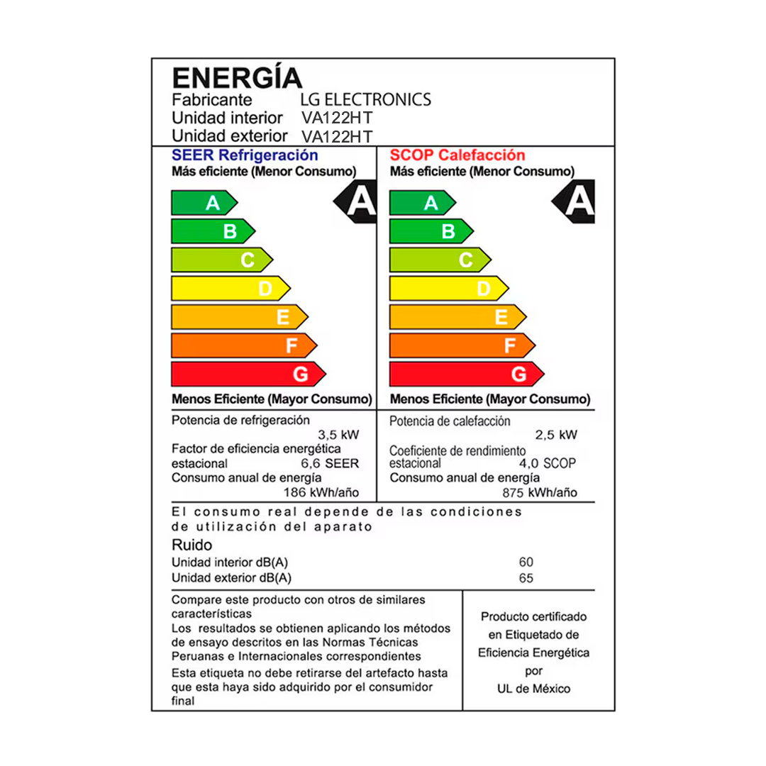 DUALCOOL AIRE ACONDICIONADO INVERTER 12000 BTU FUNCIÓN SOLO FRÍO CALOR CON IA - 8