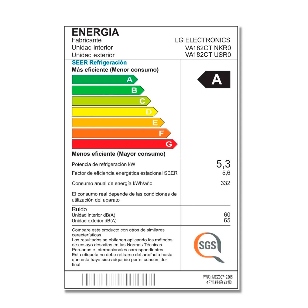 DUALCOOL AIRE ACONDICIONADO INVERTER 18000 BTU FUNCIÓN SOLO FRÍO CALOR CON IA - 8