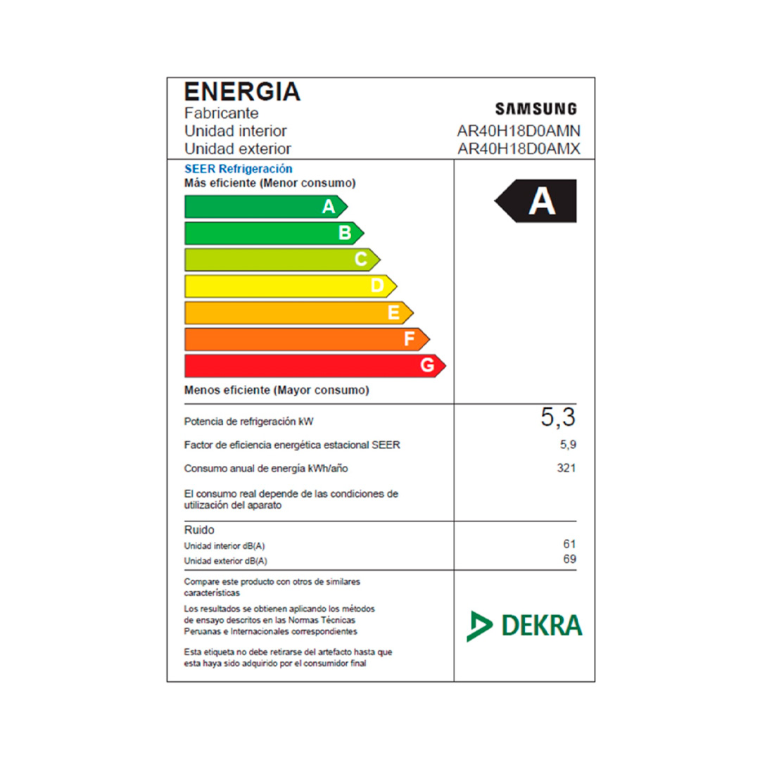 ECOWIND INVERTER WALL-MOUNT REFRIGERANTE R32 – SÓLO FRIO – 18,000 BTU/H - 6