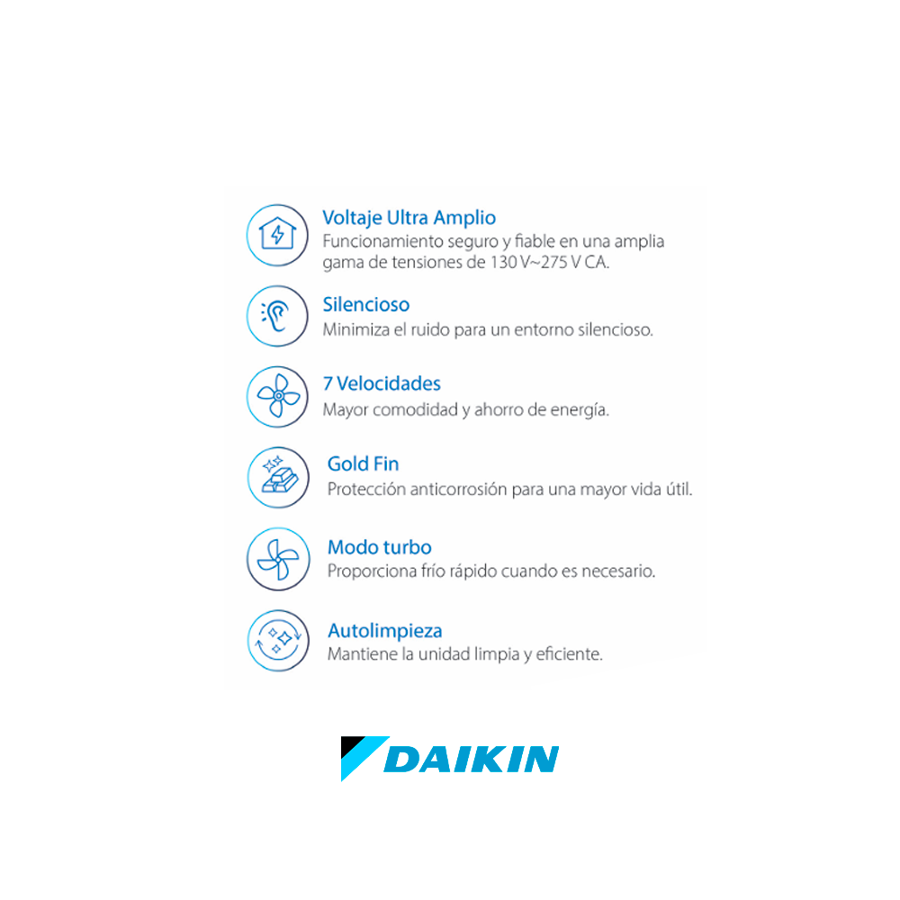 AIRE ACONDICIONADO INVERTER DAIKIN 12000 BTU FRÍO SOLO CON WIFI – SERIE JL - 6