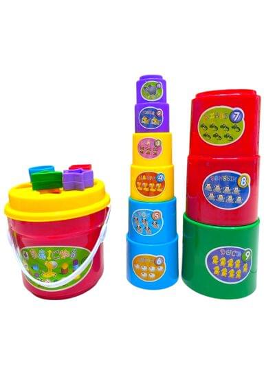 JUGUETE APILABLE EDUCATIVO BLOQUES DE COLORES PARA BEBÉS - 1