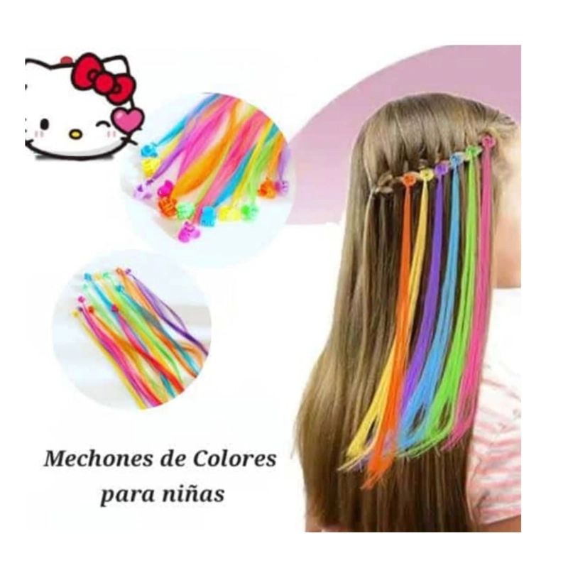 DIVERTIDO SET DE 30 MECHAS EXTENSIONES PARA NIÑAS - 1