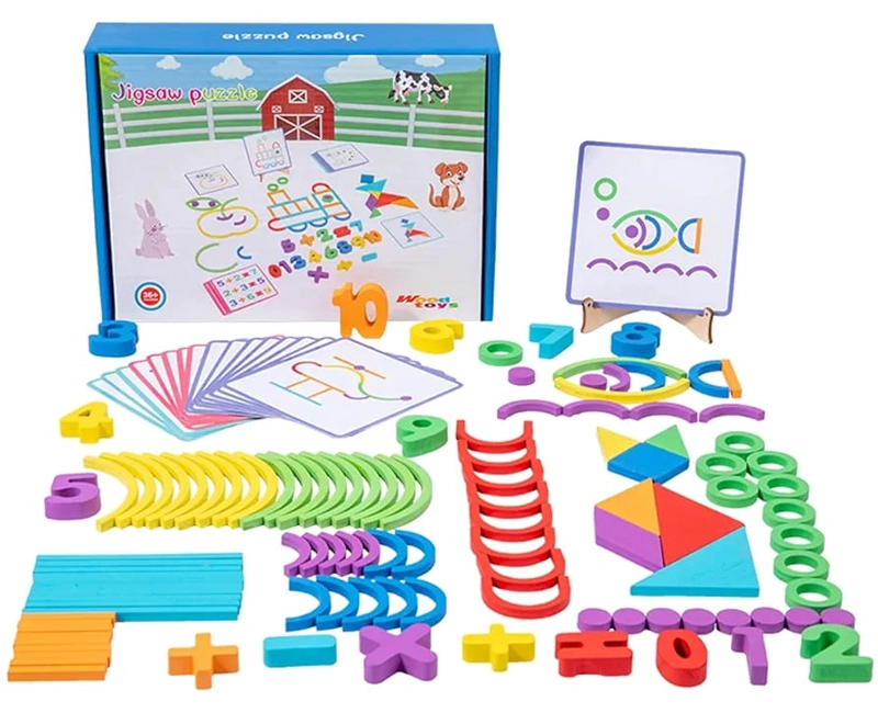 ROMPECABEZAS PALOS FIGURAS FORMAS MONTESSORI DE MADERA - 1