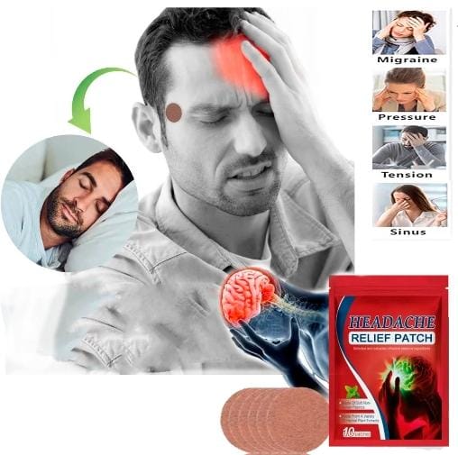 10 PARCHES PARA ALIVIO DE DOLOR DE CABEZA MIGRAÑAS - 1