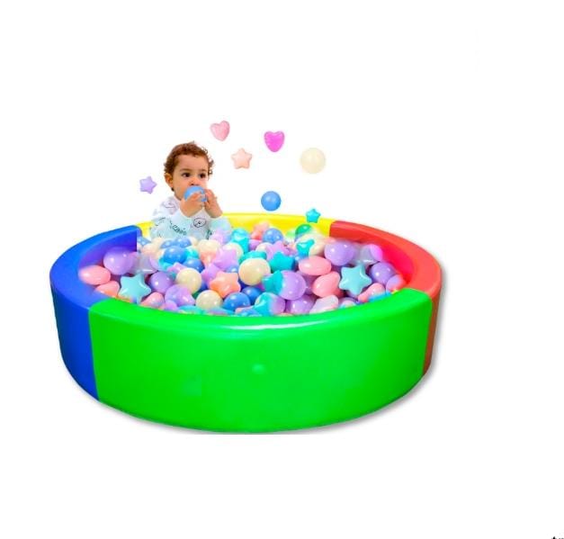 SET DE 100 PELOTAS PARA PISCINA MULTICOLOR CORAZON
ESTRELLA ESFERA - 1