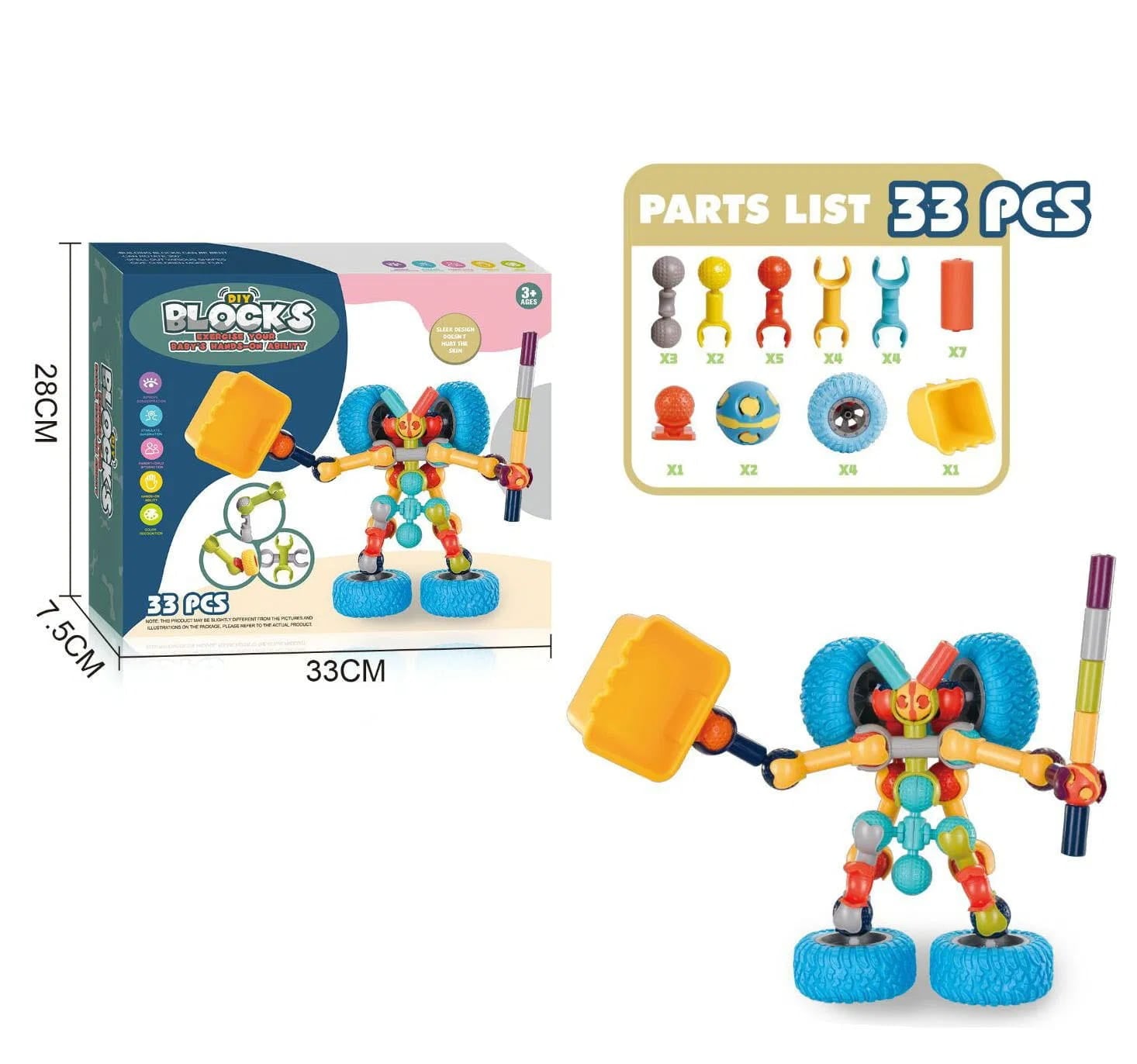 CREA TU ROBOT SET DE BLOQUES DIY 33 PIEZAS - 1