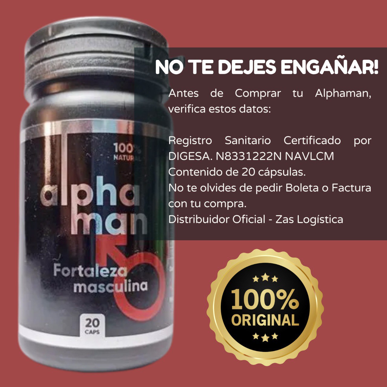 ALPHAMAN - 100%NATURAL - 5