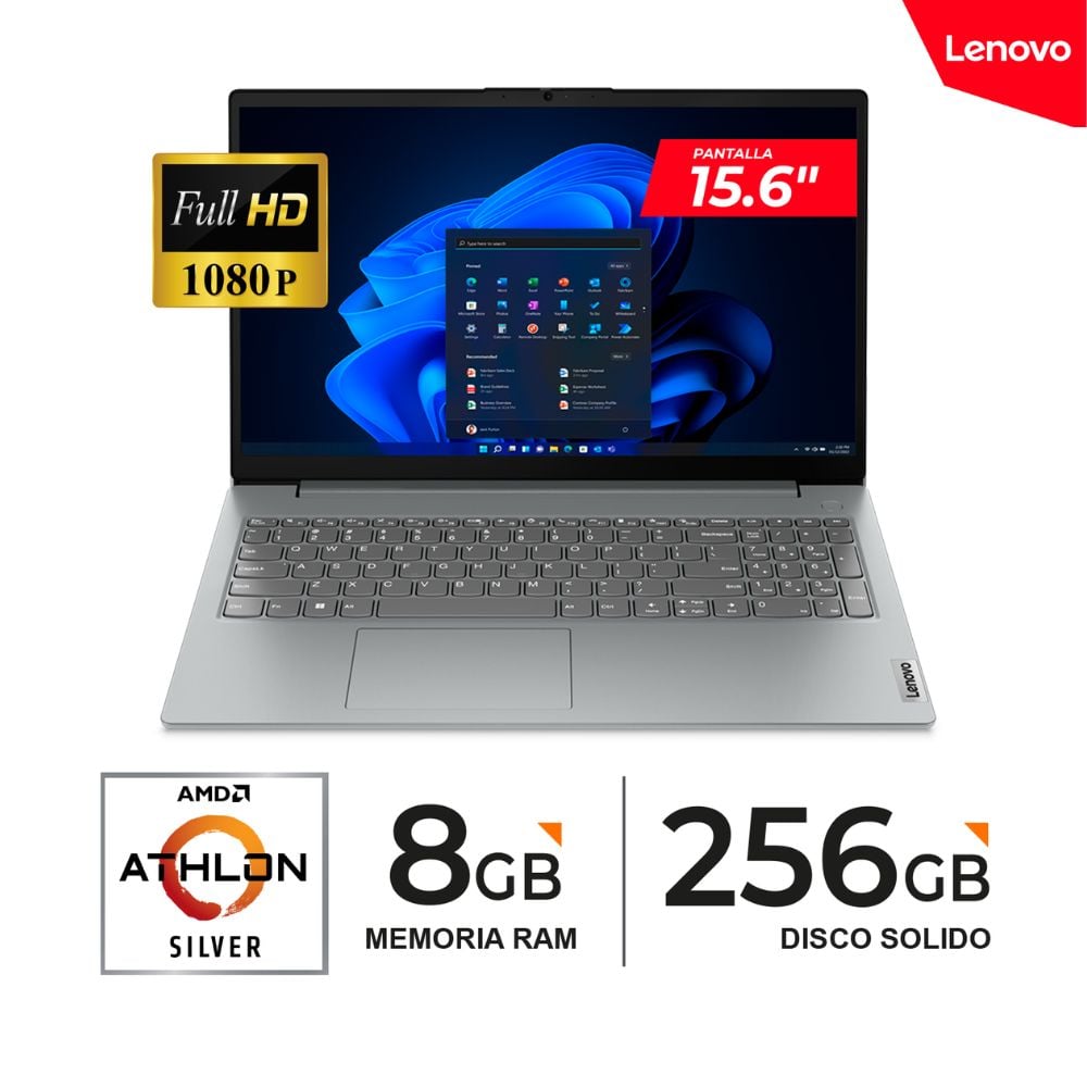 LAPTOP LENOVO V15 G4 AMN AMD ATHLON SILVER 7120U 2.4-3.5GHZ 8GB RAM 256GB SSD 15.6" FHD TN / M.2 /FREEDOS - 1