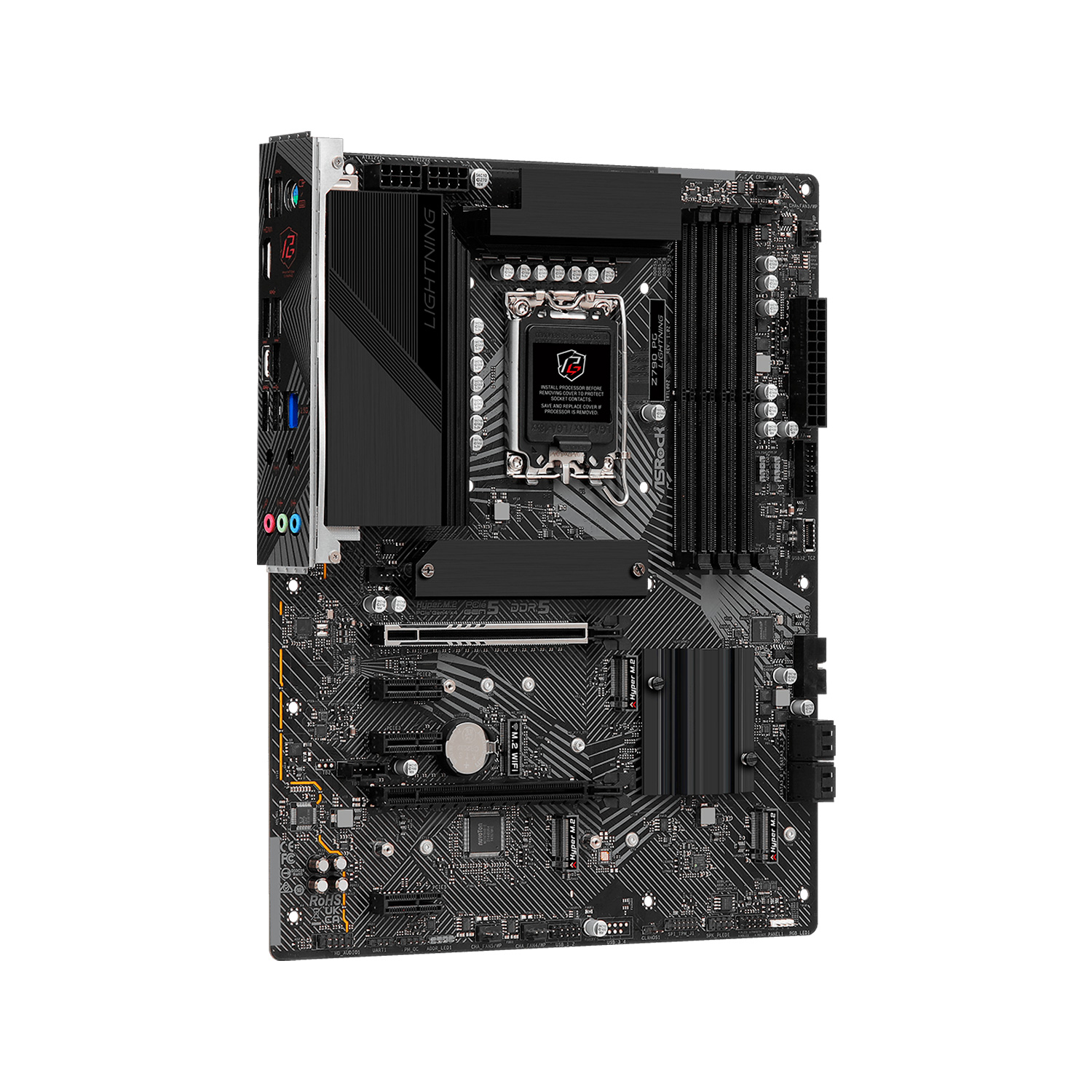 PLACA ASROCK Z790 PHANTOM GAMING LIGHTNING WIFI LGA 1700 4DDR5 PCIE GEN5 HDMI DP ATX - 5