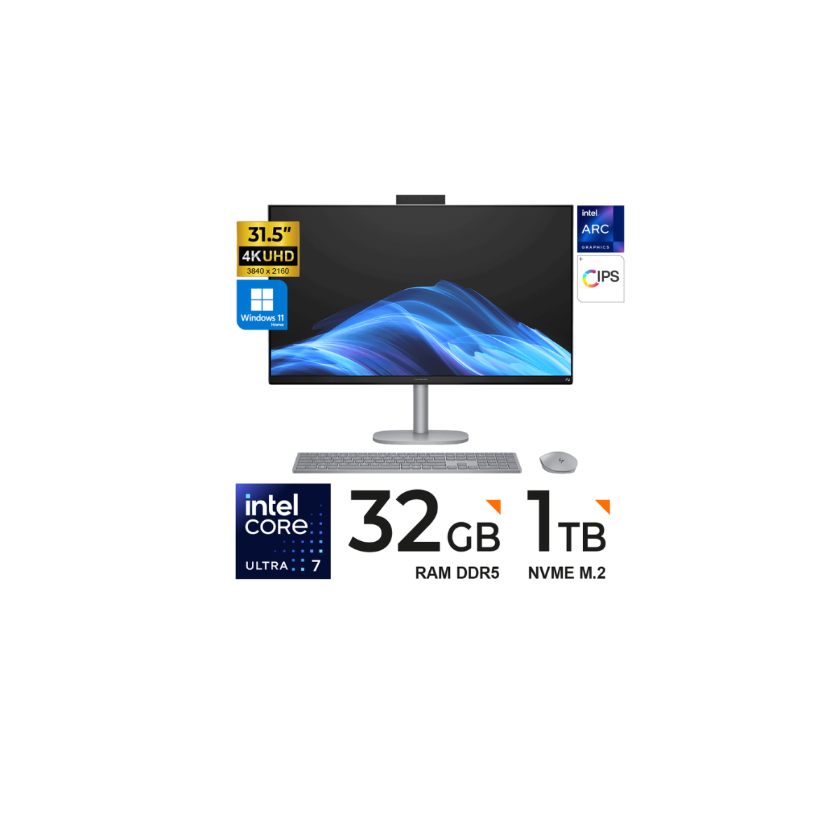 PC ALL IN ONE HP OMNISTUDIO X C1271LA 31.5' UHD IPS 4K CORE ULTRA 7 258V HASTA 4.8GHZ, 32GB DDR5, 1TB SSD, WINDOWS 11 - 1