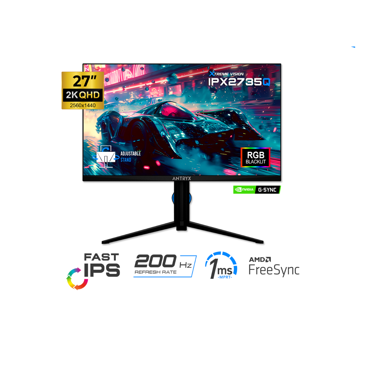 MONITOR ANTRYX XTREME VISION IPX2735Q 27' IPS  2K QHD 2560X1440 200HZ 1MS HDMI FREESYNC - 1