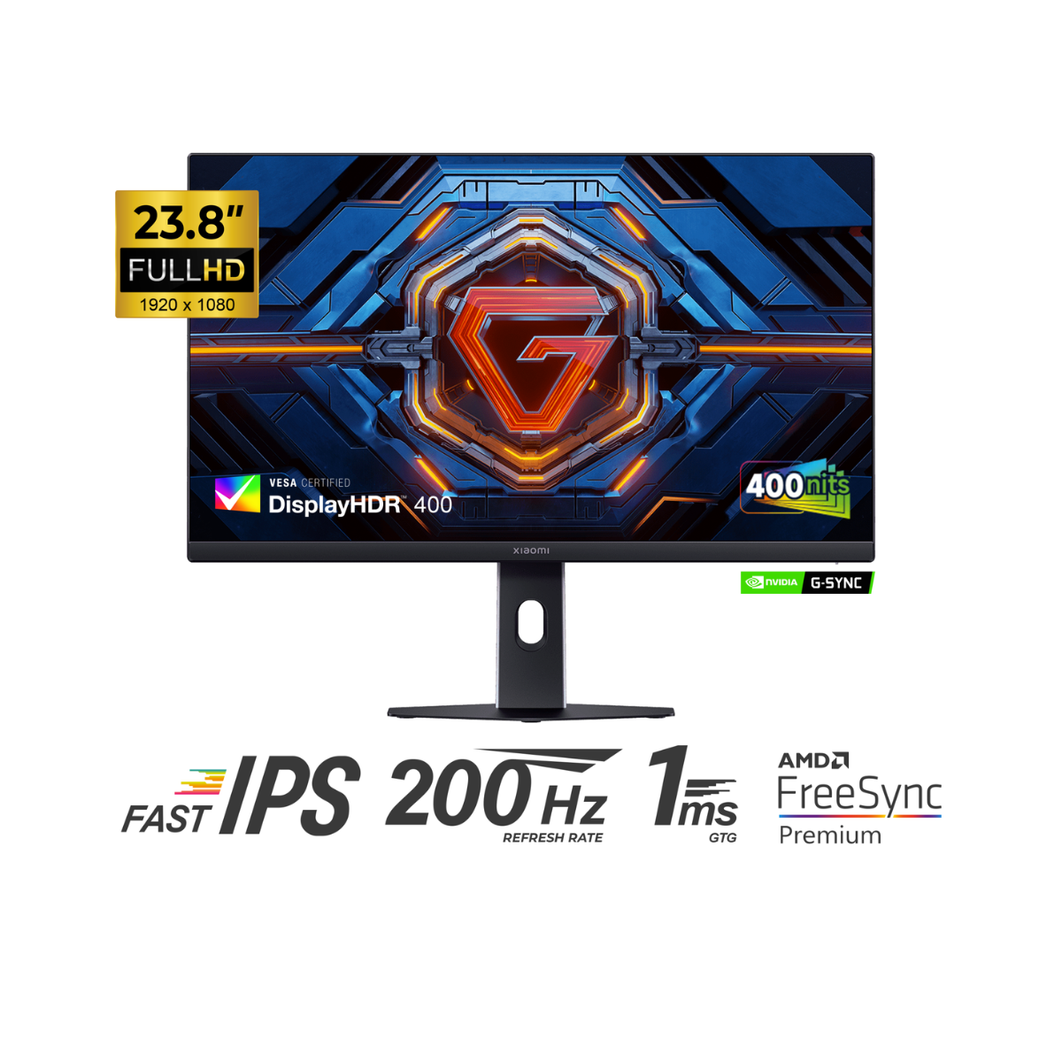 MONITOR XIAOMI GAMING G24I EDICION 2026 23.8' FHD 1920X1080 200HZ 1MS FREESYNC PREMIUM NVIDIA G-SYNC - 1