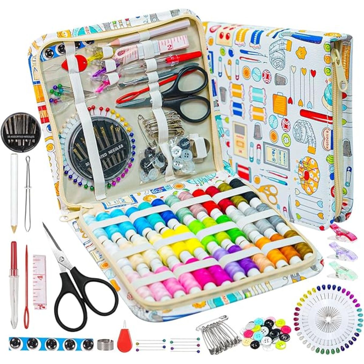 KIT DE COSTURA HILO TUBINO MÁS DE 160 ACCESORIOS DE COSTURA - 1