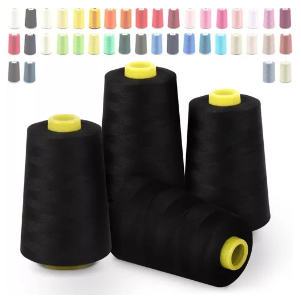 4 CONOS DE HILO DE COSTURA 40/2 HILO DE COSER POLIÉSTER PARA MÁQUINA DE COSER CADA UNA POR 5000 METROS - 1