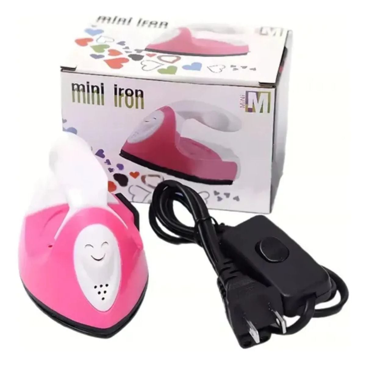 PLANCHA MINI PARA ROPA VIAJE VAPOR PORTÁTIL VAPORIZADOR COLOR ROSA - 1