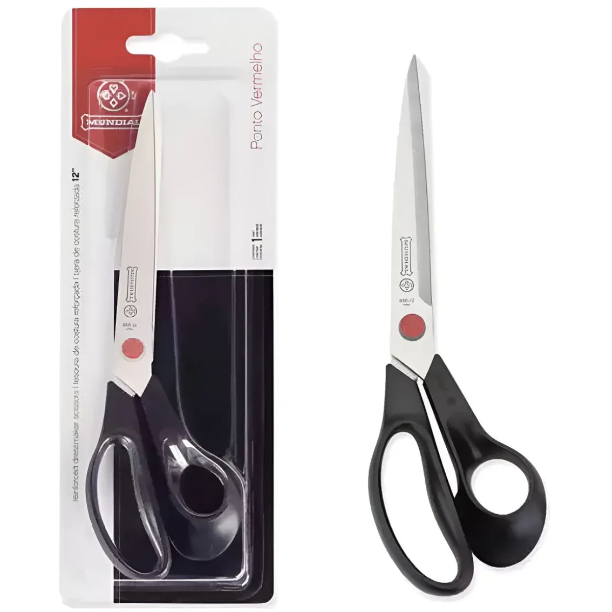 TIJERA MUNDIAL 12 PULGADAS MULTIUSO PARA TELA COSTURA MODISTA 30CM - 1
