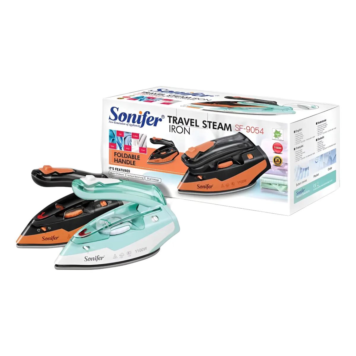 MINI PLANCHA VIAJERA DE ROPA VAPORIZADORA MANUAL SF-9054 - 5