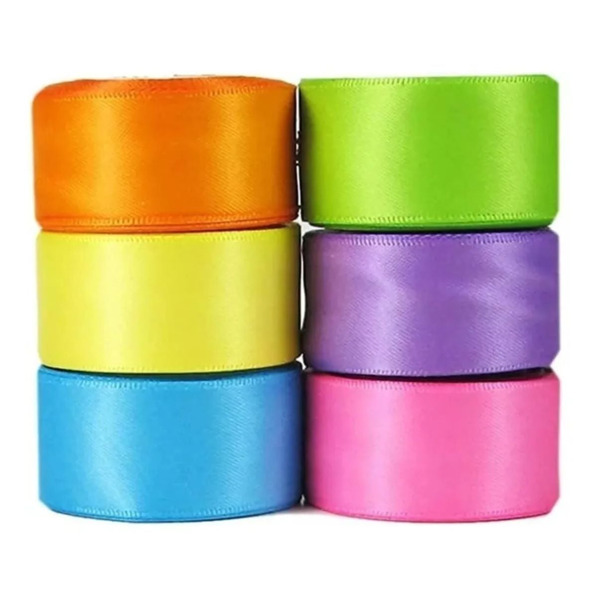 CINTA SATINADA SATÉN DE DOBLE CARA 4CM POR 100 METROS - COLOR POR ESCOGER - 1