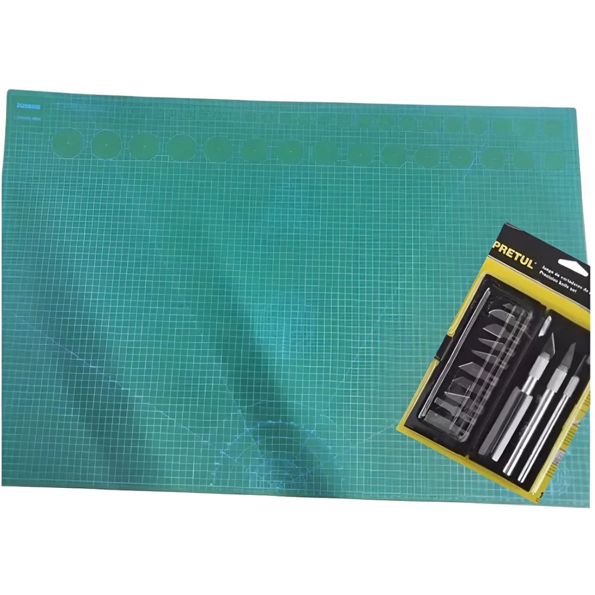 BASE DE CORTE A1 MAS CUCHILLA BISTURÍ REGLA 60CM Y CUCHILLA ROTATIVO CON 3 RPTOS - 2