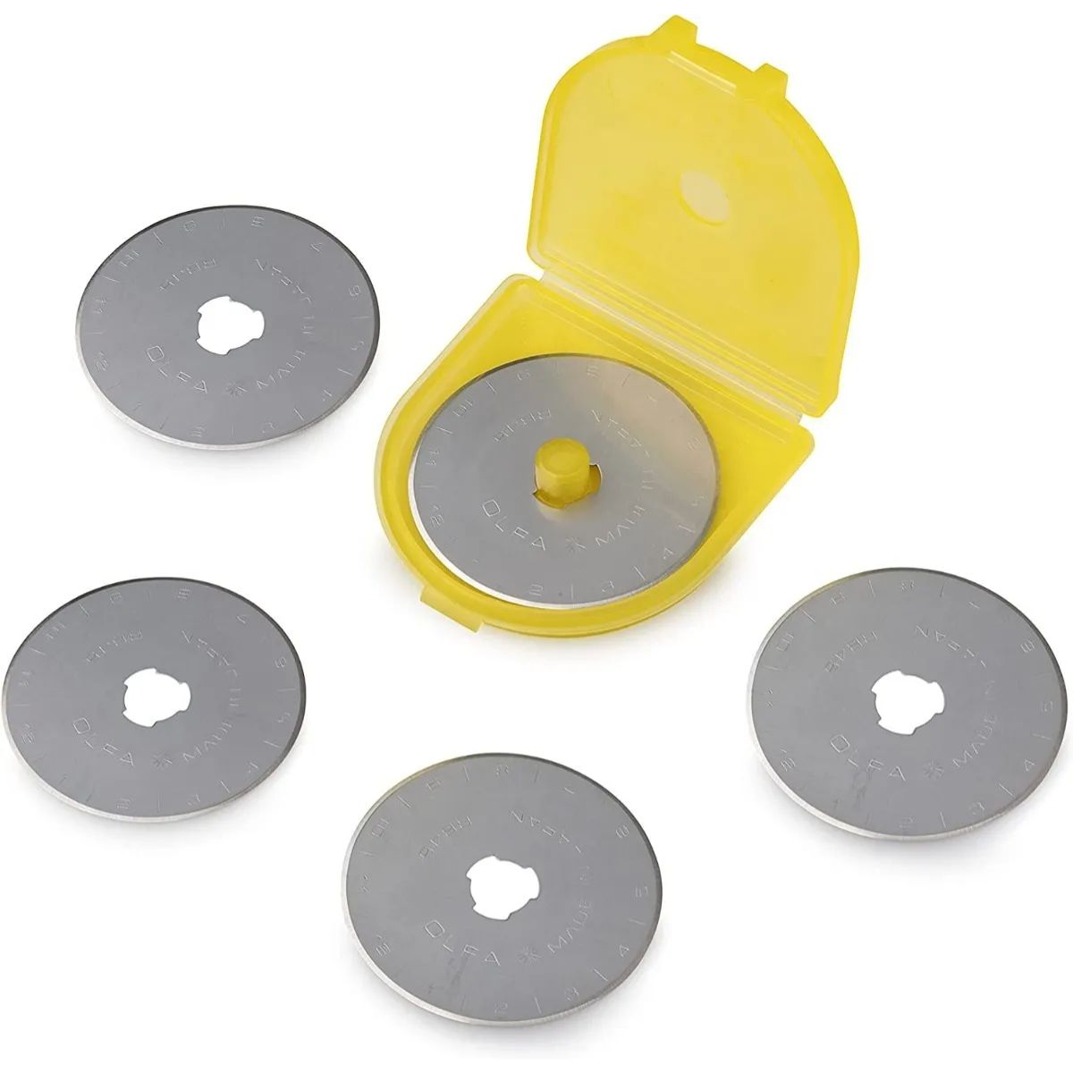 5 CUCHILLAS GIRATORIAS OLFA 45MM CORTADOR ROTATIVO REPUESTO - 1
