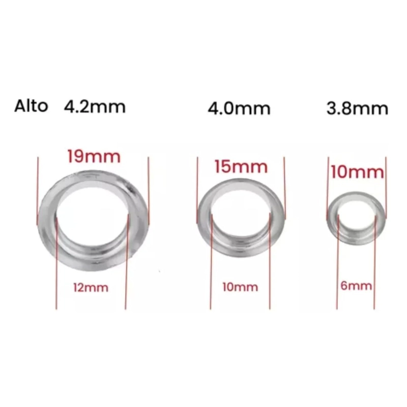 EQUIPO COMPLETO PARA BROCHE OJALILLO DE 6MM 10MM Y 12MM REMACHADORA CON 3 TROQUELES - 3